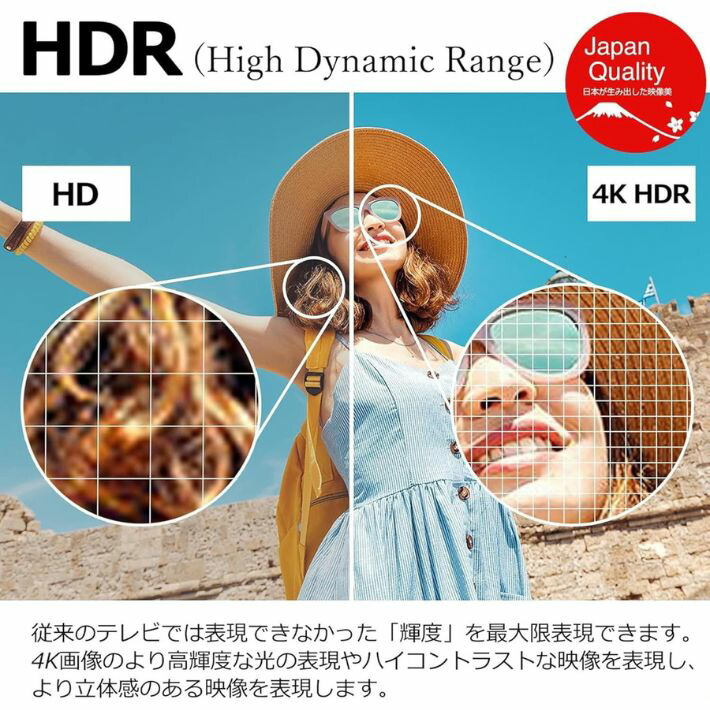 4K 50 型 スマートテレビ Android TV HDR10 Dolby VISION DTS 地デジ