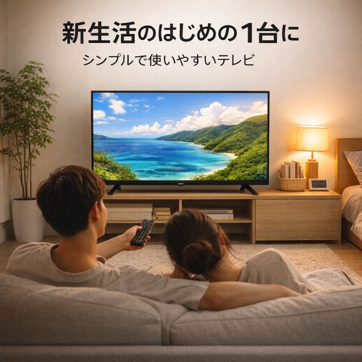 一人暮らし 寝室 子供部屋に 32V型 スマートテレビ Google TV