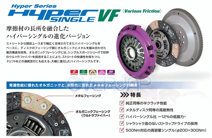 FH02SDV EXEDY ハイパー シングル VF (クラッチディスク・クラッチ