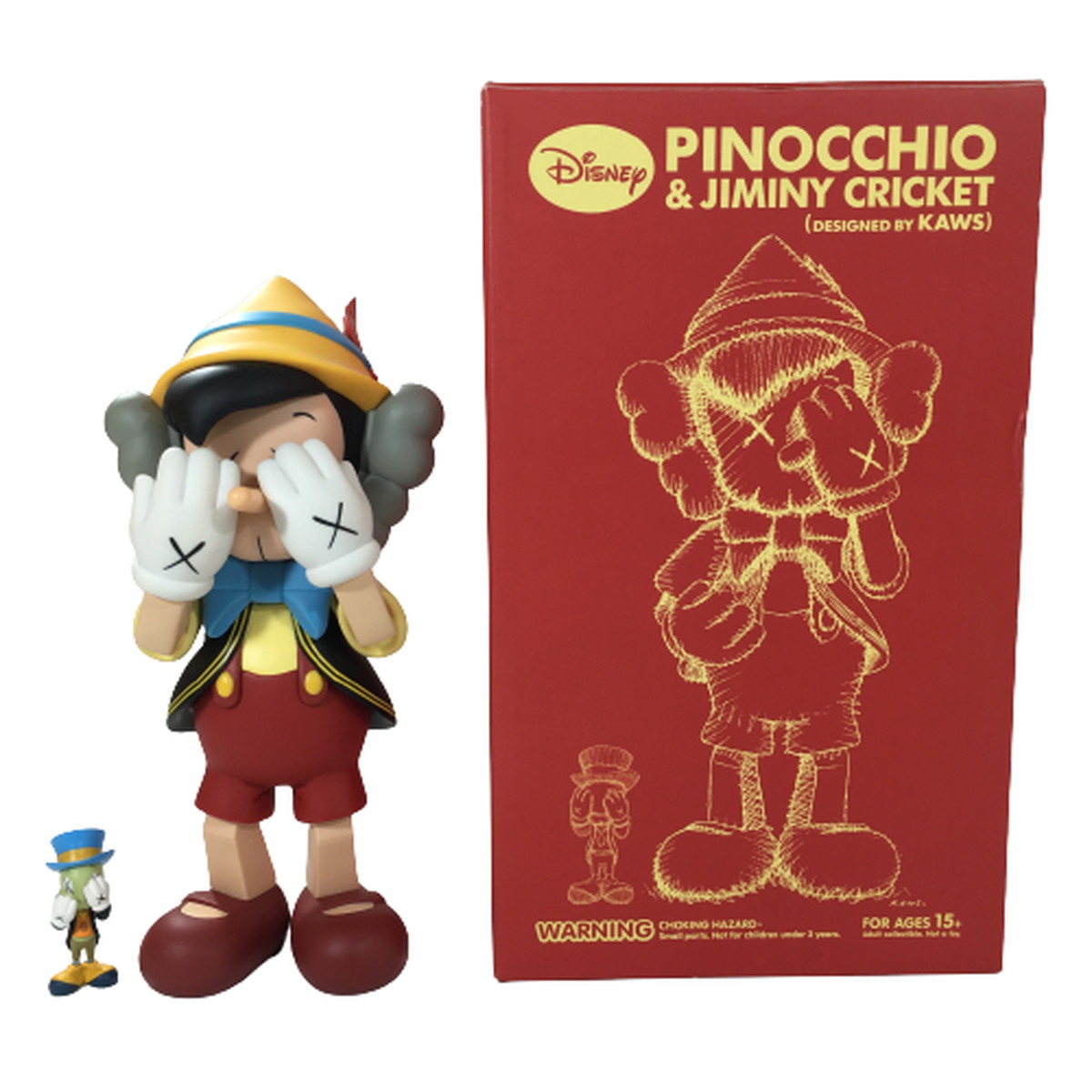 中古】KAWS PINOCCHIO & JIMINY CRICKET ピノキオ OriginalFake 