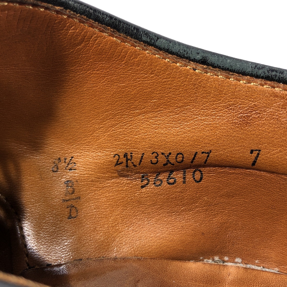 【中古】Alden オールデン 56610 モディファイドラスト ストレートチップ レザーシューズ 黒 US 8.5D 26.5cm