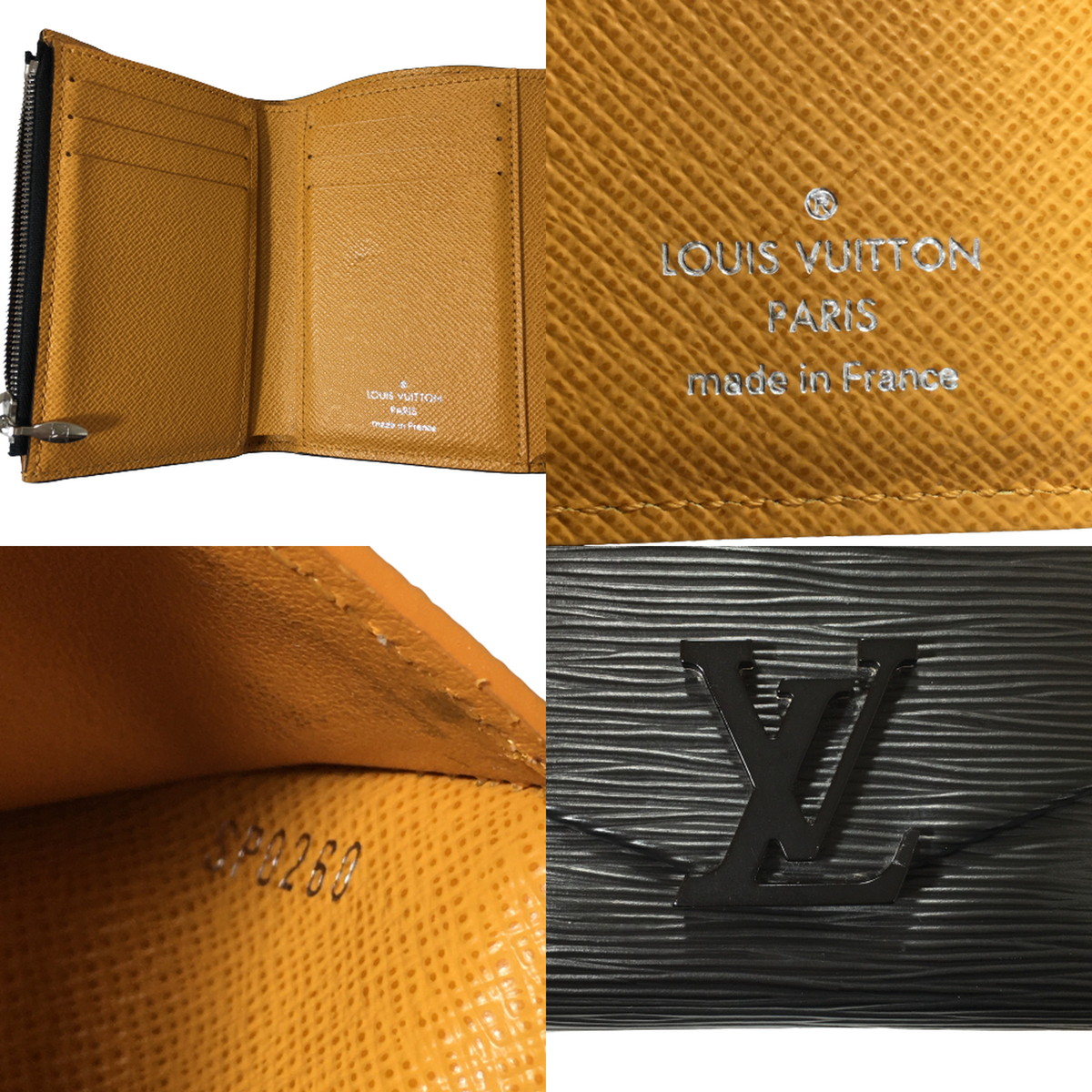 【中古】Louis Vuitton ルイヴィトン エピ ポルトフォイユ ヴィクトリーヌ ノワール ブラック 三つ折り財布 ウォレット 20年製 黒  M69218