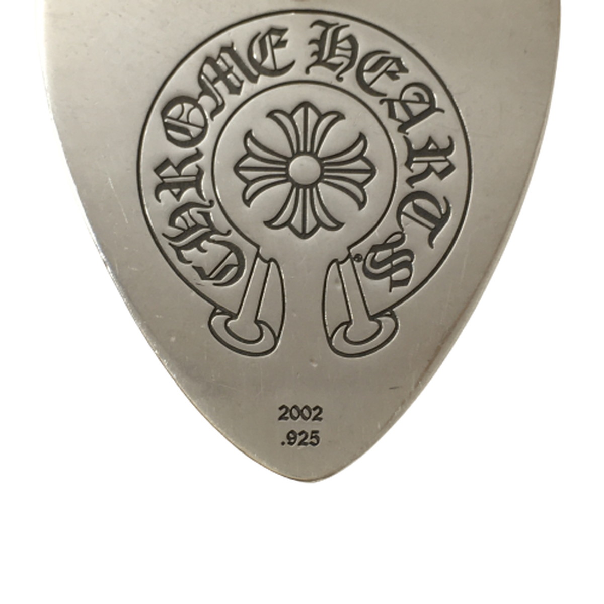 【中古】クロムハーツ CHROME HEARTS ネックレス ギターピック CHプラス ペンダント トップ シルバー GUITAR PICK CH  PLUS