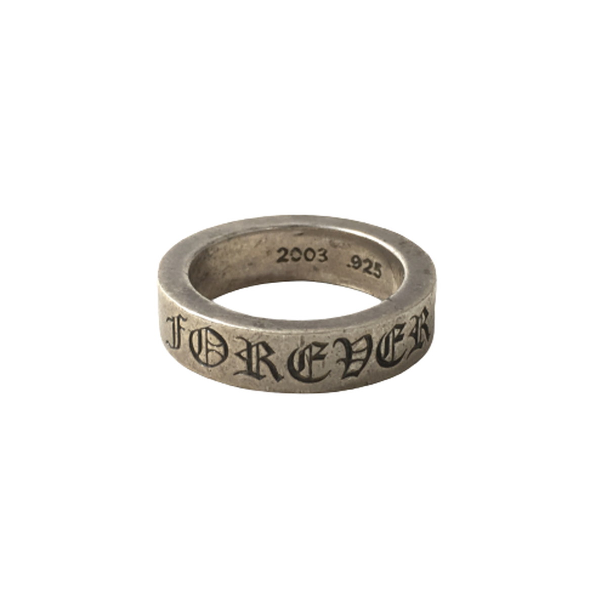 【中古】クロムハーツ CHROME HEARTS リング スペーサーリング CHフォーエバー 6mm SPACER FOREVER RING 19号 指輪 シルバー