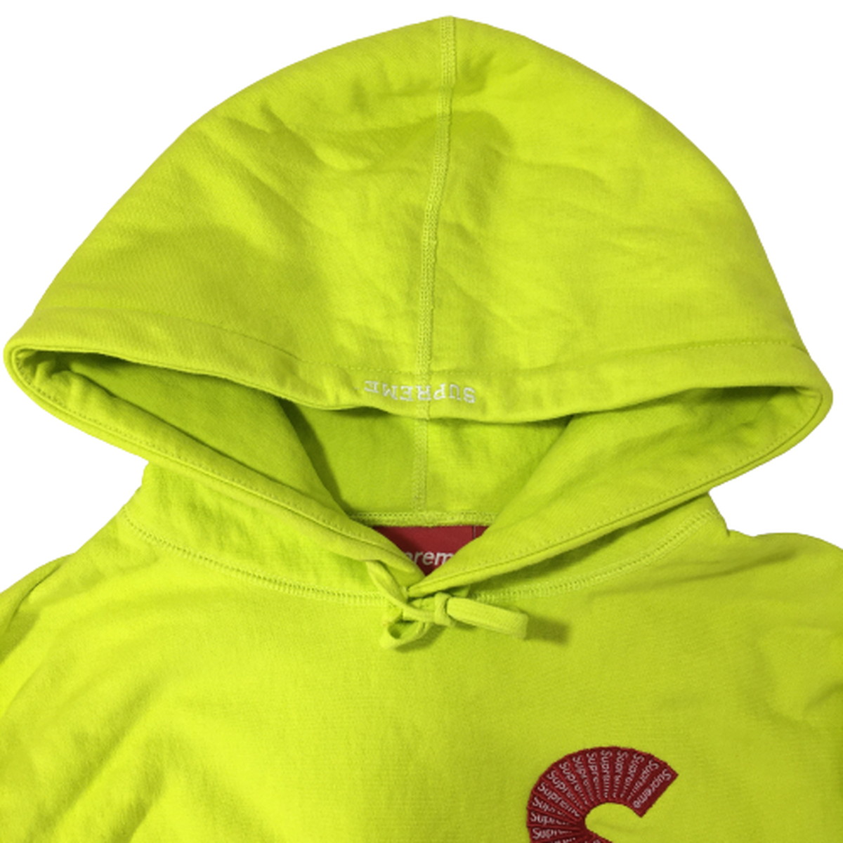 【中古】Supreme シュプリーム S Logo Hooded Sweatshirt Acid Green 20AW パーカー スウェットシャツ  Sロゴ ライム アシッドグリーン M