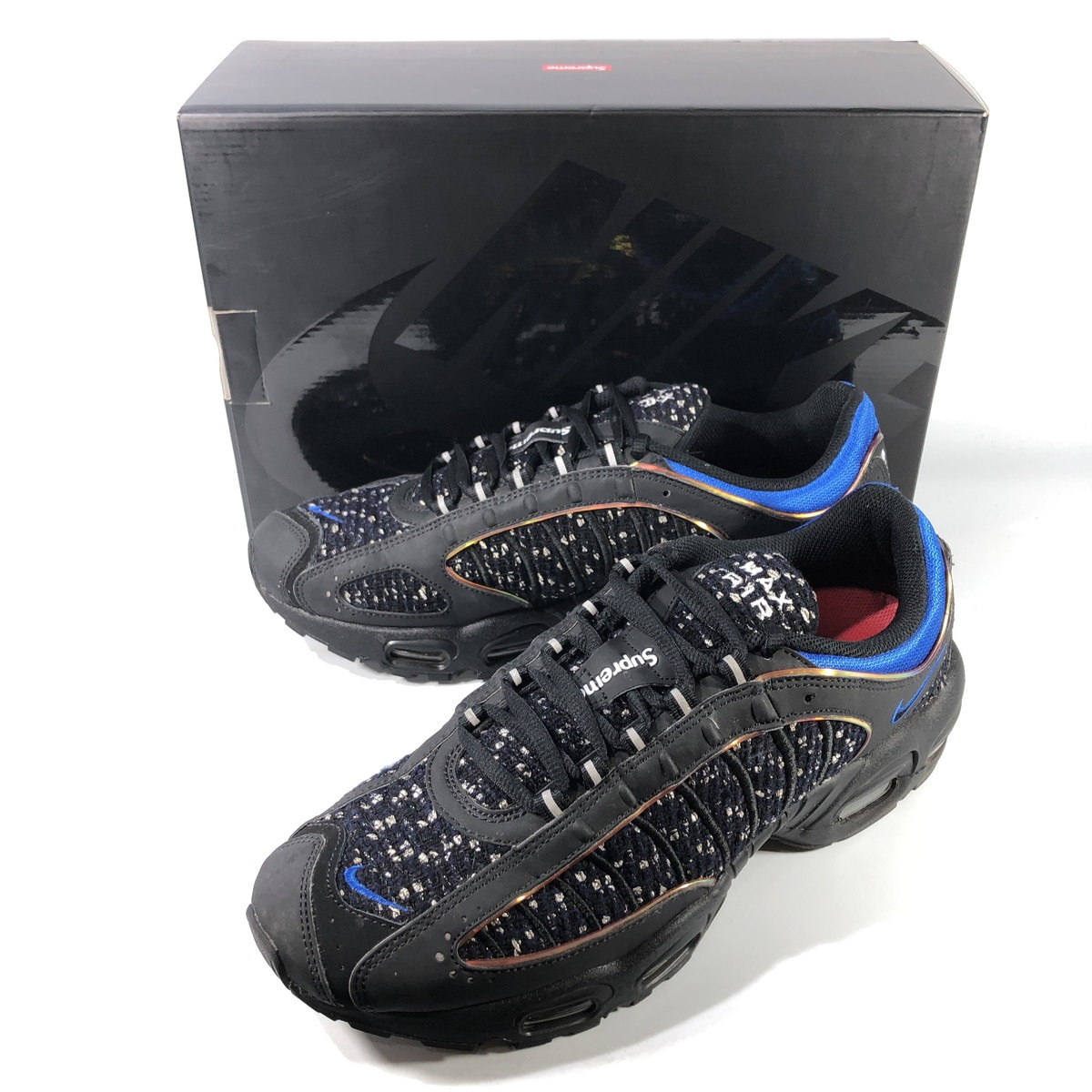 【中古】【良品】ナイキ x シュプリーム Supreme NIKE AIR MAX TAILWIND IV / S エアマックス テイルウインド 4  AT3854-001 黒 30cm US 12