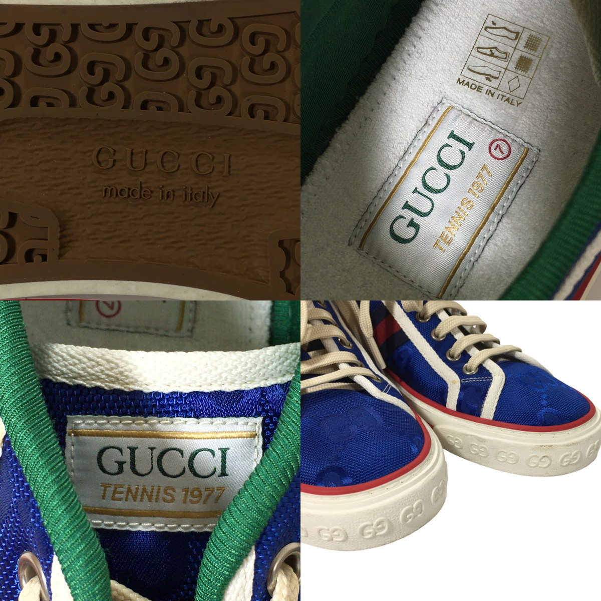 中古】【ほぼ未使用品】GUCCI グッチ TENNiS 1977 テニス スニーカー