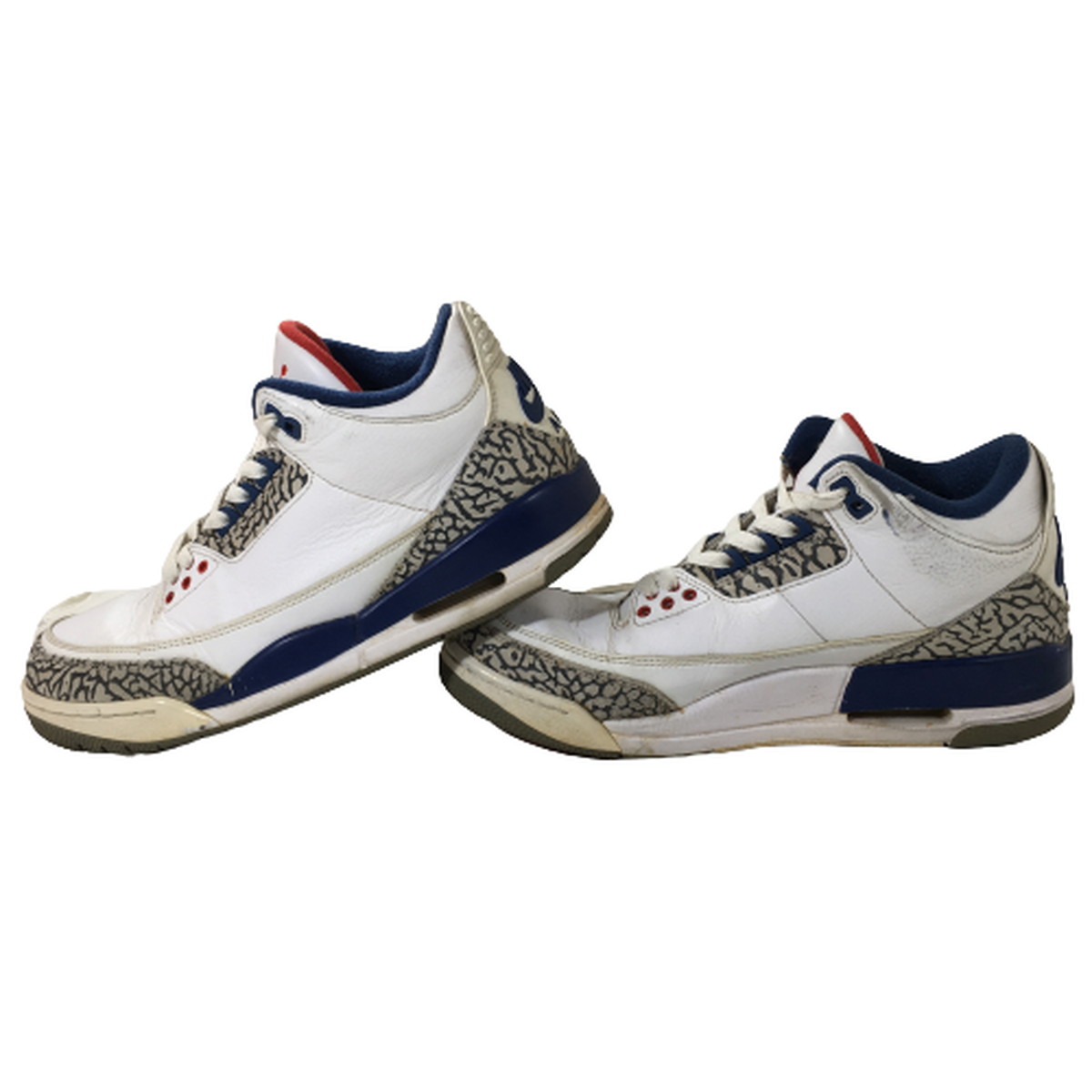 【中古】ナイキ NIKE AIR JORDAN 3 RETRO OG TRUE BLUE AJ3 エアジョーダン3 トゥルーブルー  854262-106 ホワイト セメント 26.5cm US 8.5