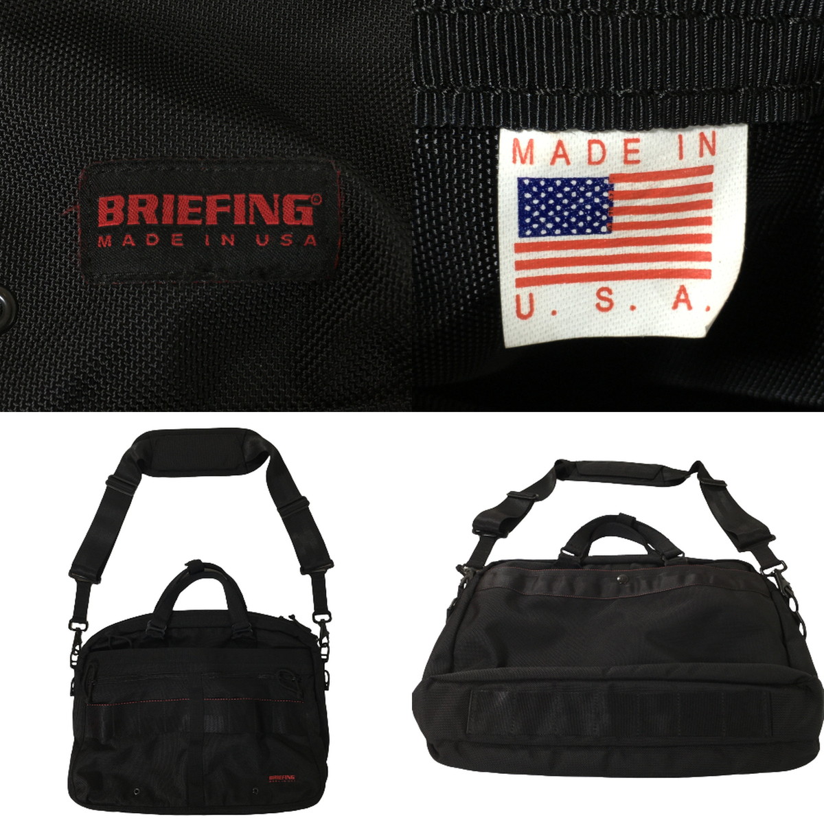 【中古】【良品】ブリーフィング BRIEFING SL LINER ブリーフケース エスエル ライナー BAG 2WAY ショルダーバッグ ブラック 黒 BRF092219｜overlap｜04