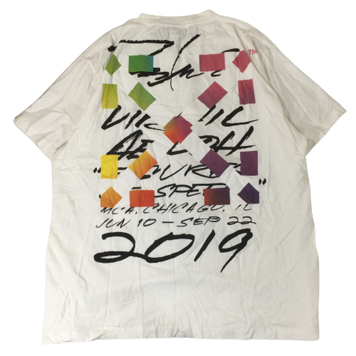 【中古】OFF-WHITE FUTURA ALIEN S/S OVER TEE 20SS T-SHIRT オフホワイト フューチュラ エイリアン  Tシャツ 半袖 白 OMAA038S20185050 M