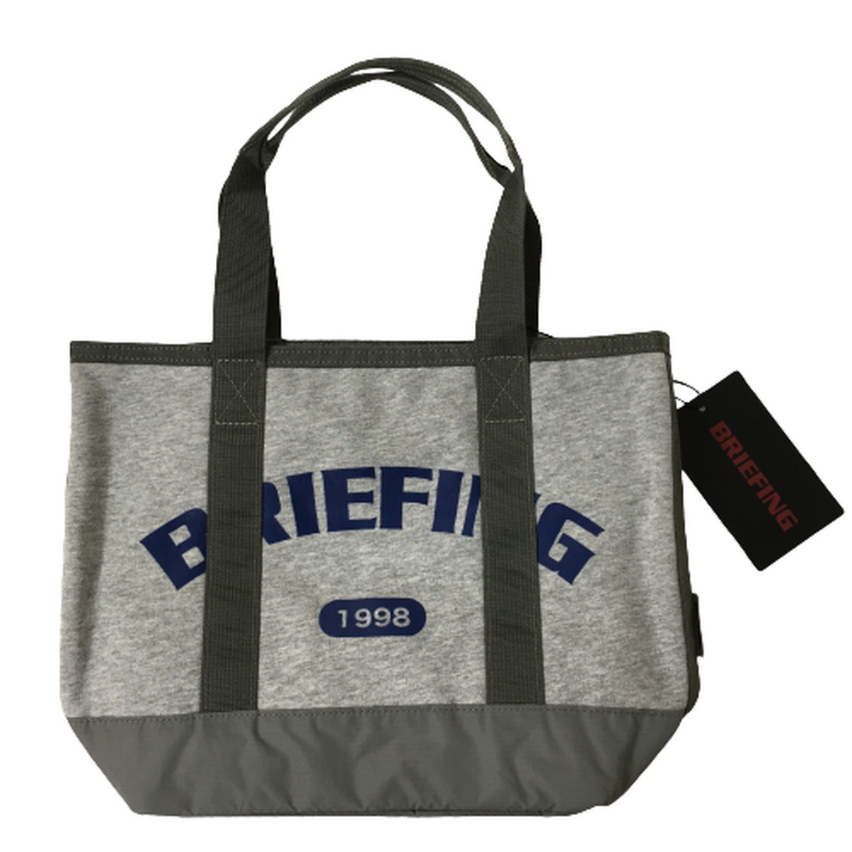 未使用品 ブリーフィング BRIEFING COLLEGE TOTE S トートバッグ カレッジロゴ グレー GREY 灰色 BRA233T07｜overlap