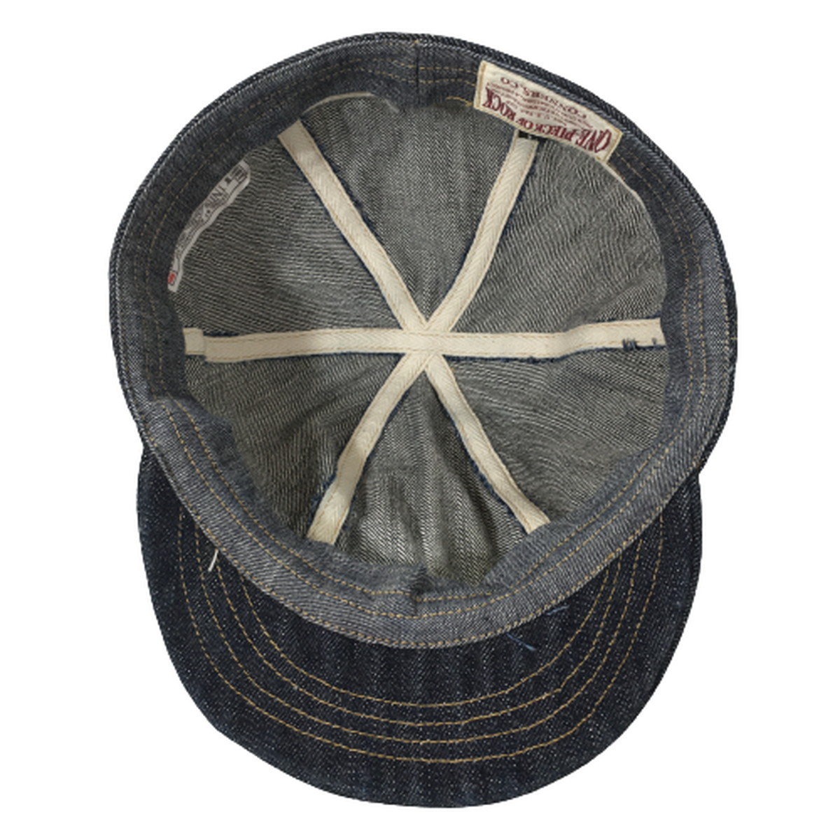 未使用品 ONE PIECE OF ROCK ワンピースオブロック デニム キャップ シャイナー DENIM CAP SHINER 帽子 L