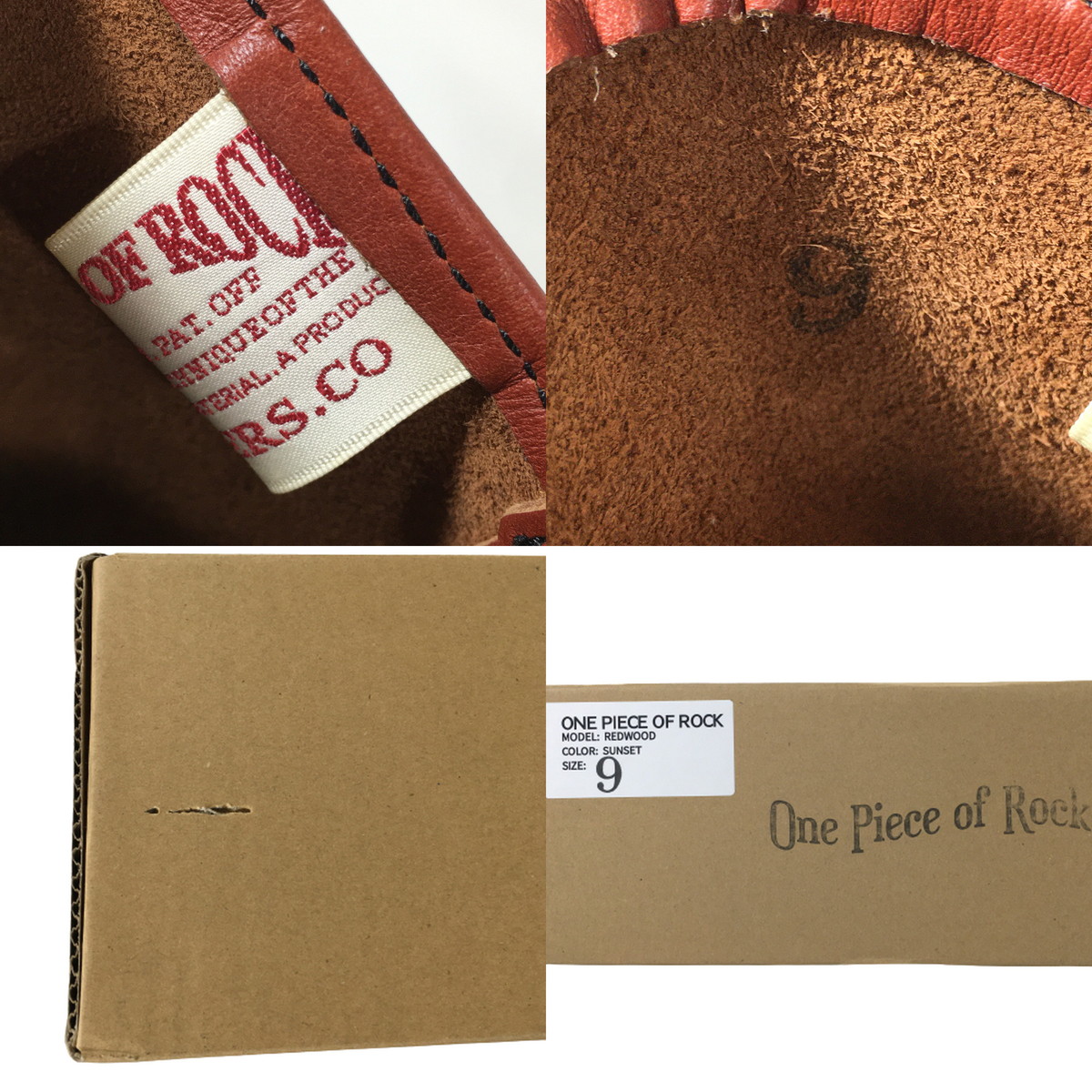 未使用品 ONE PIECE OF ROCK ワンピースオブロック ペコス ブーツ レッドウッド BOOTS RED WOOD SUNSET 赤茶  27cm US 9