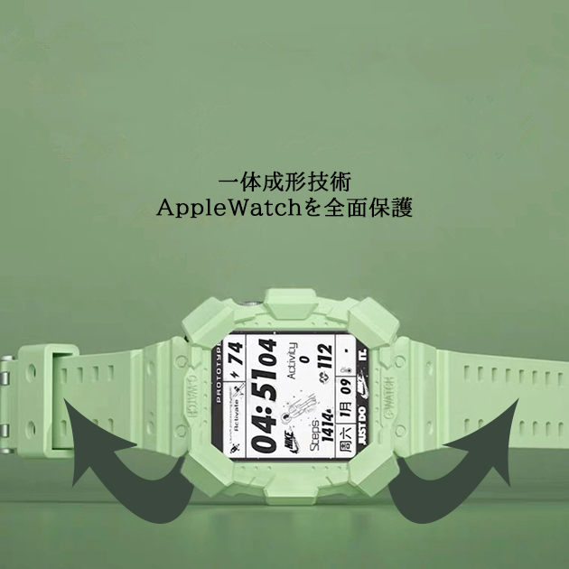 アップルウォッチ 9 SE バンド 女性 Apple Watch Ultra G 一体型 バンド 45mm シリコン ベルト セット 40mm 44mm スポーツ｜overpass｜22