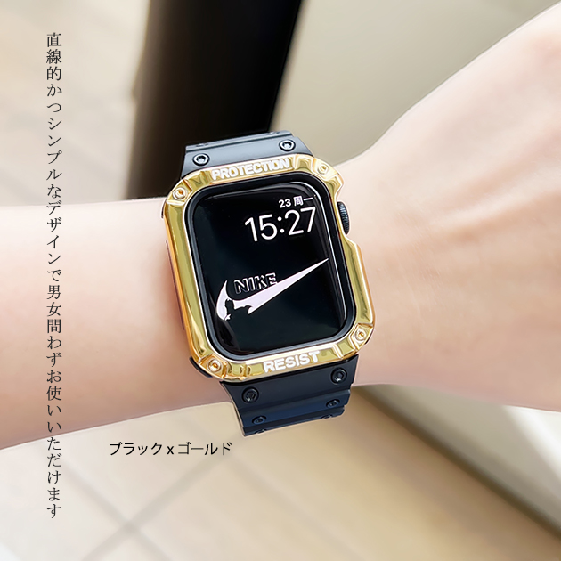 Apple Watch 9 SE バンド 女性 アップルウォッチ Ultra G 一体型 バンド 45mm シリコン ベルト セット 40mm 44mm スポーツ｜overpass｜13