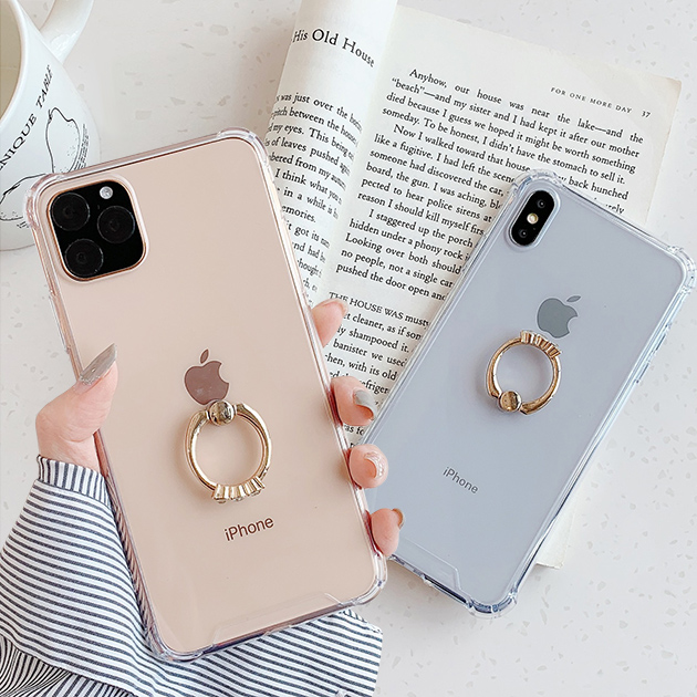 スマホケース クリア iPhoneSE3 15 pro 16e ケース 透明 アイフォンSE2 14 アイホン12 mini 13 携帯ケース スマホ 11 iPhoneケース リング付き | iPhone SE（第3世代） | 12