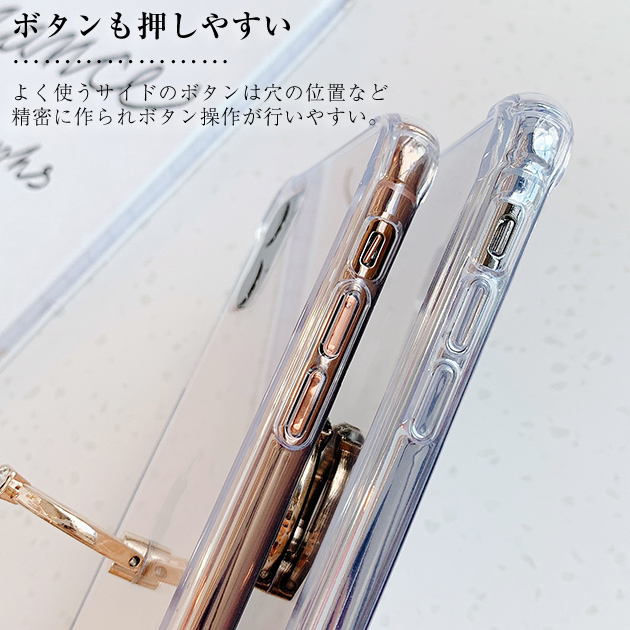 スマホケース クリア iPhoneSE3 15 pro 16e ケース 透明 アイフォンSE2 14 アイホン12 mini 13 携帯ケース スマホ 11 iPhoneケース リング付き | iPhone SE（第3世代） | 09