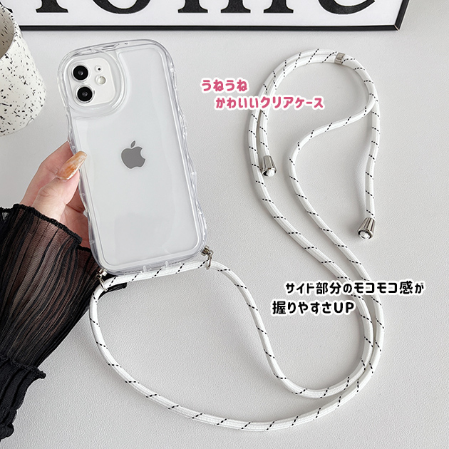 iPhone15 17 16e ケース ショルダー アイフォン14 SE3 スマホケース スマホショルダー アイホン13 12 携帯ケース 携帯 11 iPhoneケース 耐衝撃 クリア | iPhone 15 Pro | 02