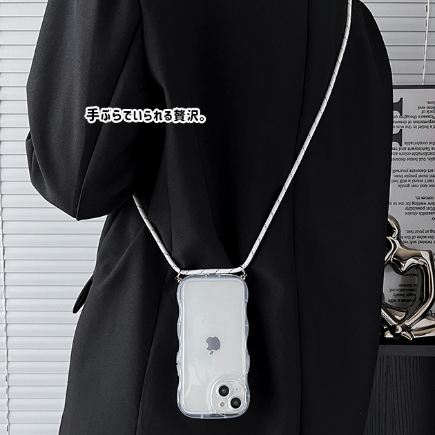 iPhone15 17 16e ケース ショルダー アイフォン14 SE3 スマホケース スマホショルダー アイホン13 12 携帯ケース 携帯 11 iPhoneケース 耐衝撃 クリア | iPhone 15 Pro | 11