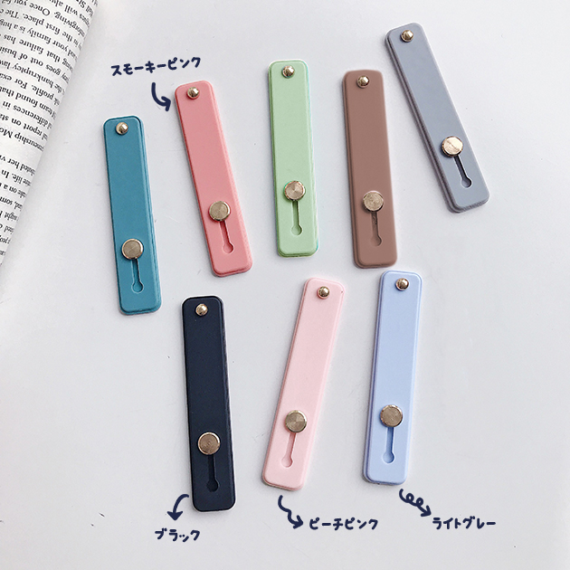 スマホ 落下防止バンド スマホリング 薄型 携帯リング 透明 スマホバンド スマホベルト ベルト シリコン iPhoneリング クリア | Serein | 18