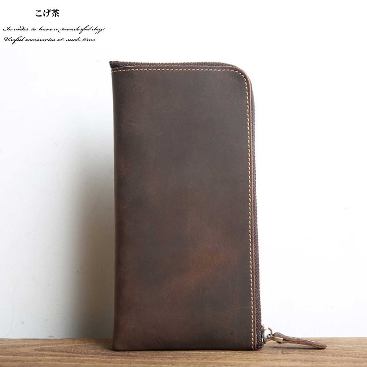 長財布 財布 メンズウォレット ウォレット L字ファスナーオイルドレザーロングウォレット ロングウォレット 本革レザー 軽い 小銭入れ ロング L字ファスナー2019 |  | 05