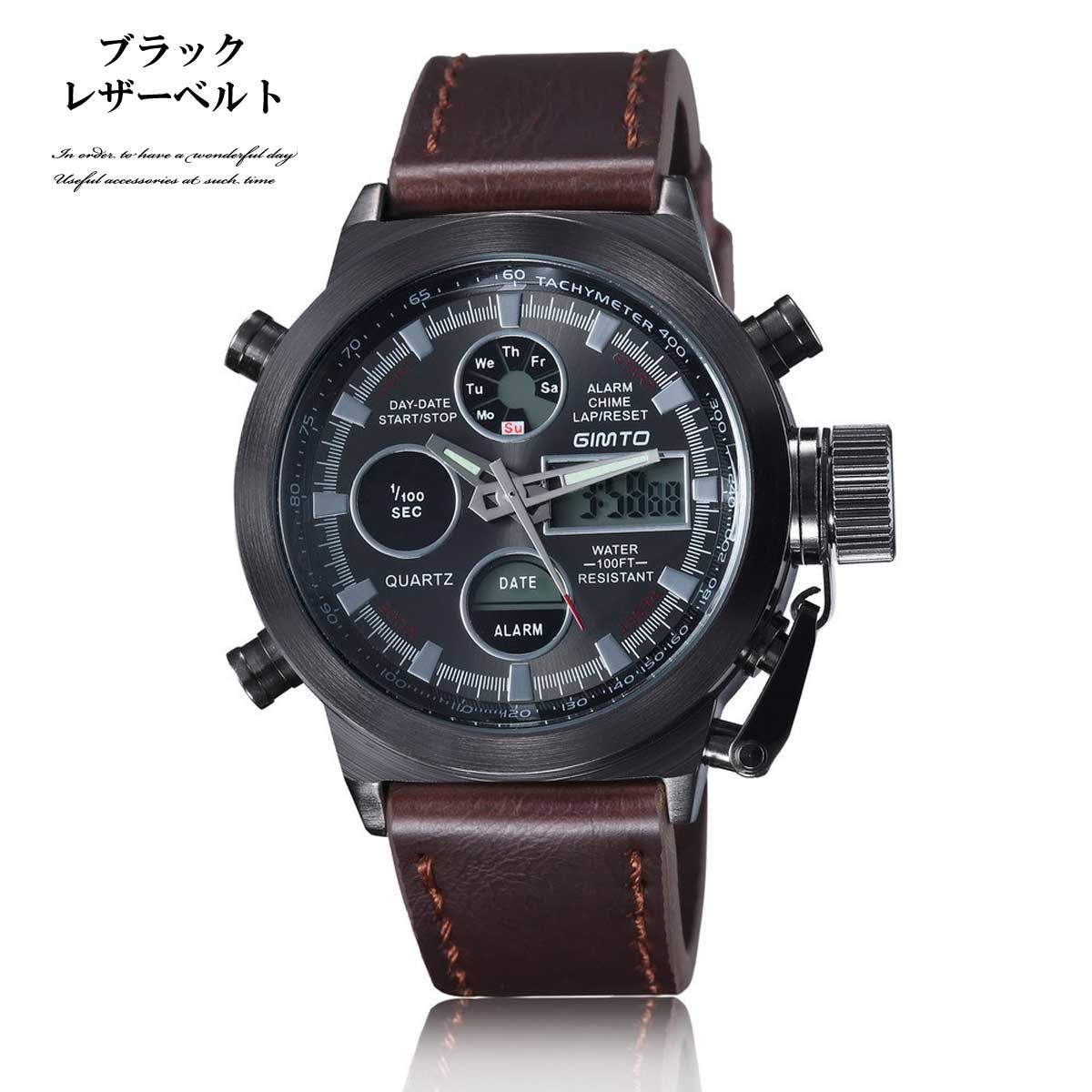 腕時計 メンズ 50代  40代 おしゃれ メンズウォッチ メンズ 時計 メンズウォータープルーフファンクションウォッチ カジュアル時計 メンズ時計 ビジネス時計 |  | 03