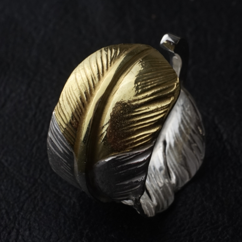 【silver925】　先金特大フェザーリング　新品未使用 シルバー925 特大先金フェザーリング 925 イーグル 指輪 シルバー