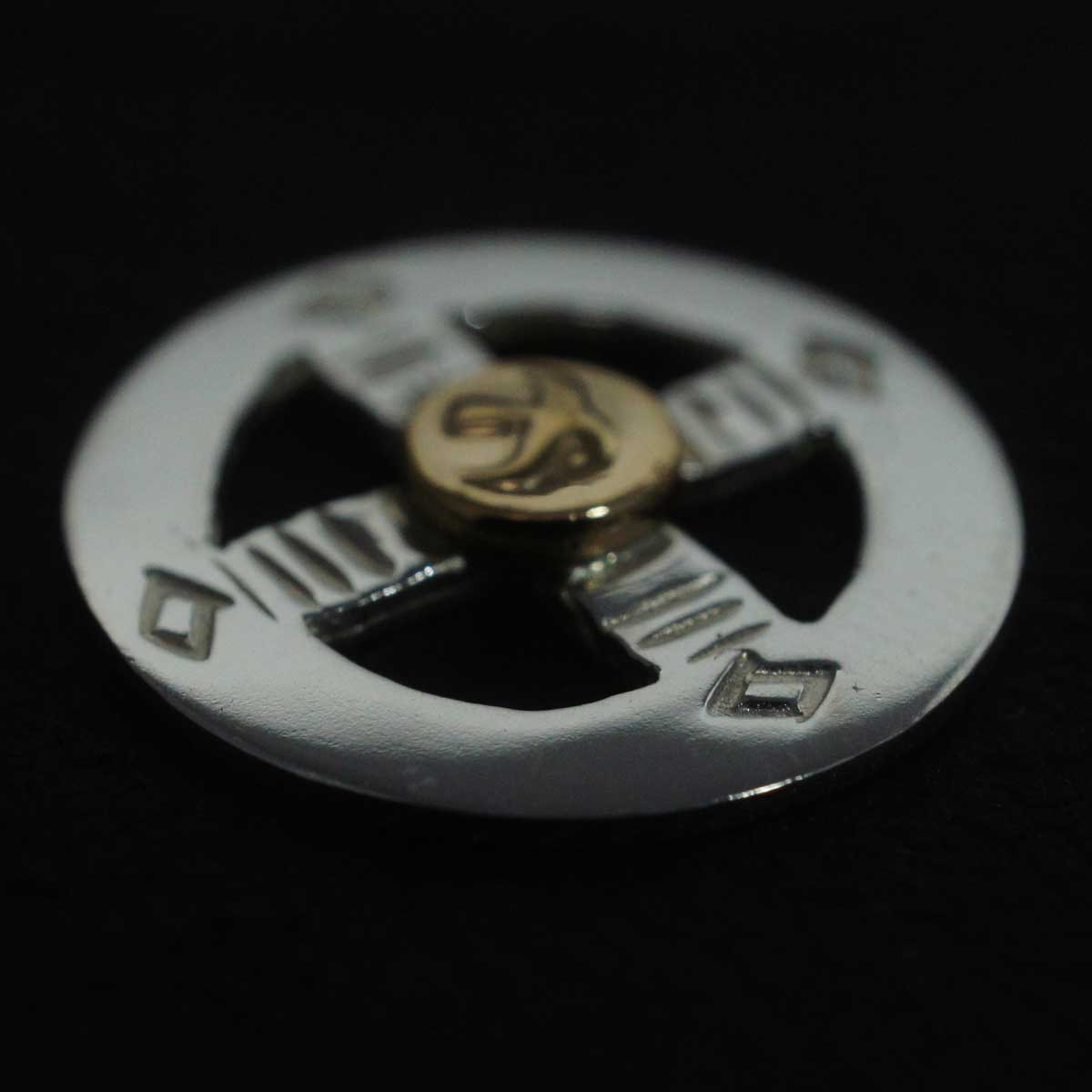 18金金メタル付SVメディスンホイール 18金 シルバー トップ