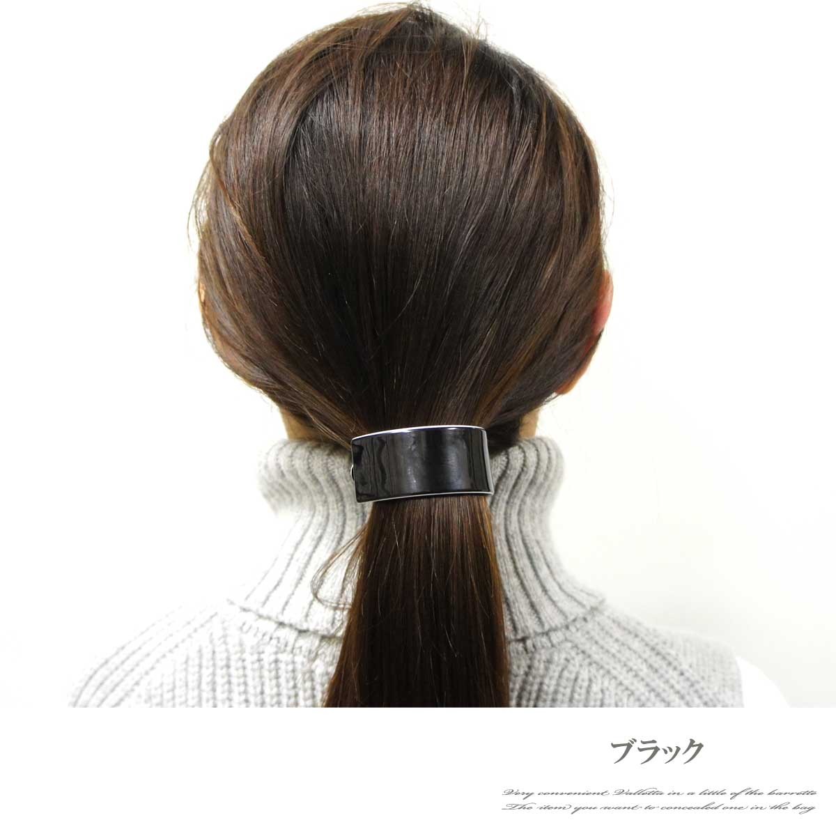 バレッタ べっ甲 白べっ甲 リボン モチーフ レディース まとめ髪