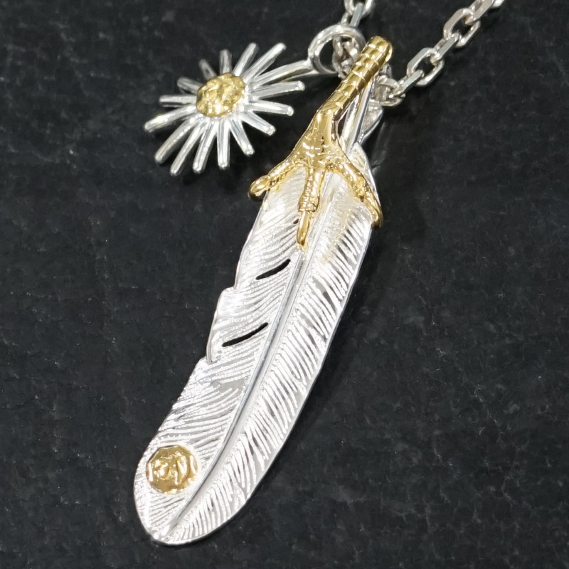 ネックレス メンズ ゴローズ（モチーフ：フェザー、羽根）の