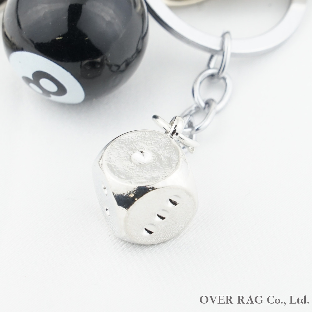 ポスト投函送料無料】】楕円カラビナラッキーダイス&ラッキー8ボール