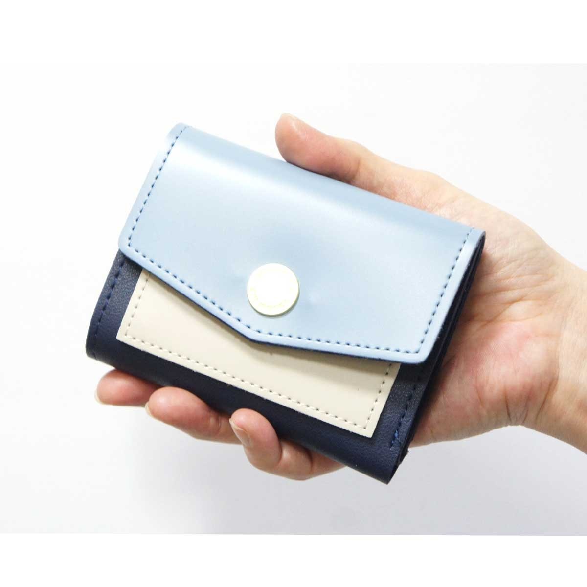 三つ折り ミニ財布 小さい レディース ミニウォレット 二つ折り 極小財布 レザー 軽い 小銭入れ ミニ 3つ折り　手のひらサイズ コンパクト 小銭入れ カード |  | 04