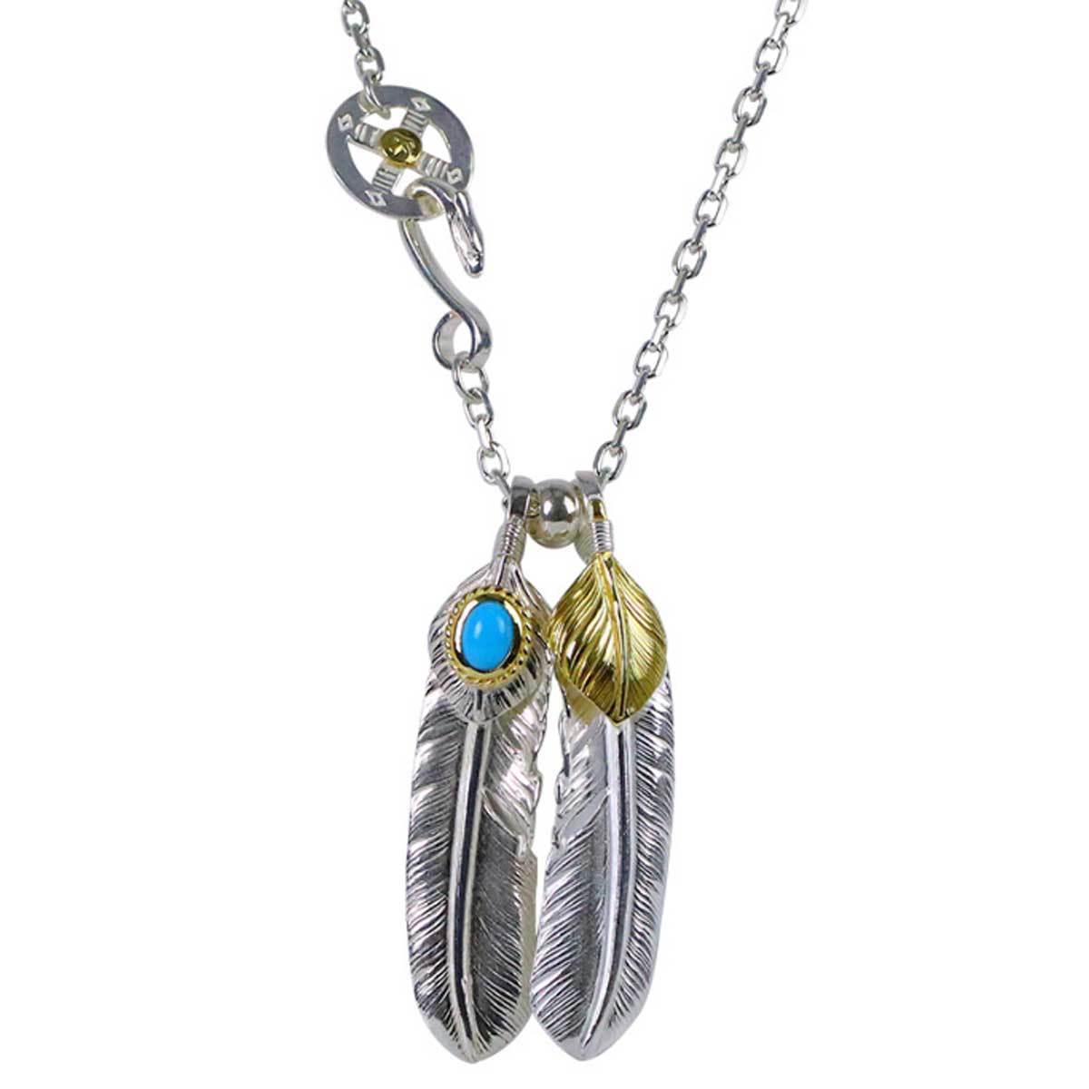 18金ハート特大フェザー上銀金縄TQ特大フェザーフェザーセット 現行