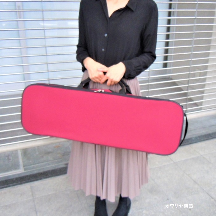 バイオリンケース　4/4 美品　イエロー　ノーブランド バイオリンケース 4/4 スパークル 【ワインレッド色】新品