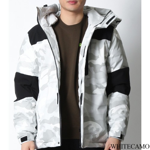 中綿ジャケット アウター ブルゾン 切替 マウンテンパーカー 防風 撥水 冬 冬物 防寒 アウトドア カジュアル 黄色 白 迷彩 ベージュ カモ メンズ M L Xl 2l Ll 18 Our World Law 通販 Yahoo ショッピング