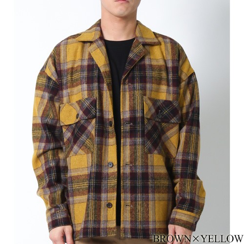 Cpoジャケット メンズ シャツジャケット チェックジャケット ライトアウター ワイドシルエット ビッグシルエット ウィメンズ 秋 冬 送料無料 91 H338 Our World Law 通販 Yahoo ショッピング