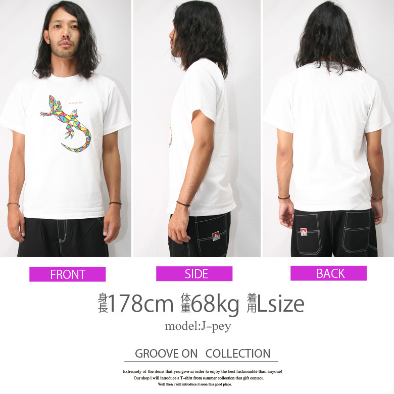 半袖Tシャツ メンズ 幾何学模様プリント スプライシング 2色 gost4618-1.jpg