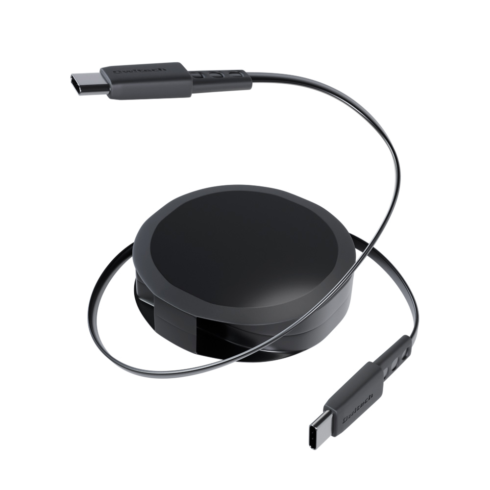 Owltech（オウルテック） 充電ケーブル Type-C to Type-C 片引き巻取り