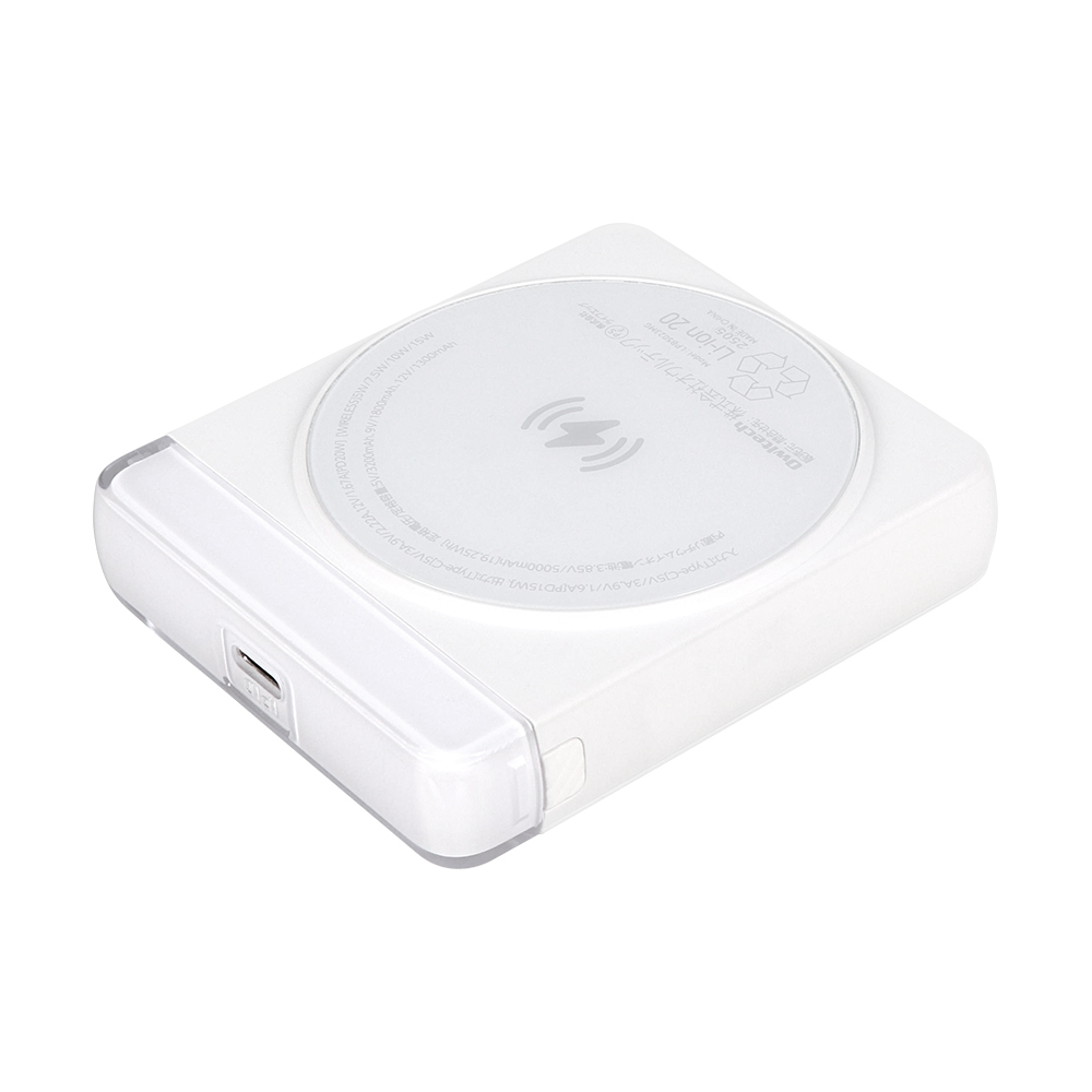 モバイルバッテリー 5000mAh Type-C 同時充電 2台 マグネット式 ワイヤレス PSE 認証 取得済み | Owltech | 02