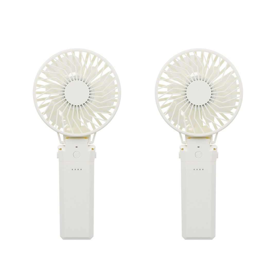 ハンディファン 扇風機 モバイルバッテリー機能搭載 5段階風量調節 約20時間使用可能 大風量 PSE 認証 取得済み【2個セット】 | Owltech | 01
