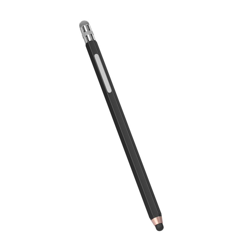 タッチペン 静電式 えんぴつ型 導電繊維とシリコンの2WAY スマホ タブレット iPhone iPad