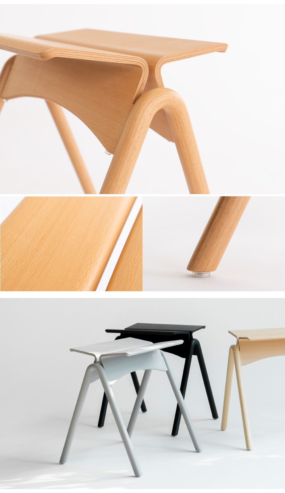 IKASAS design カモメ スツール KAMOME STOOL チェア 椅子 おしゃれ チェアー スツール 木製 無垢 北欧 木 家具 イカサ