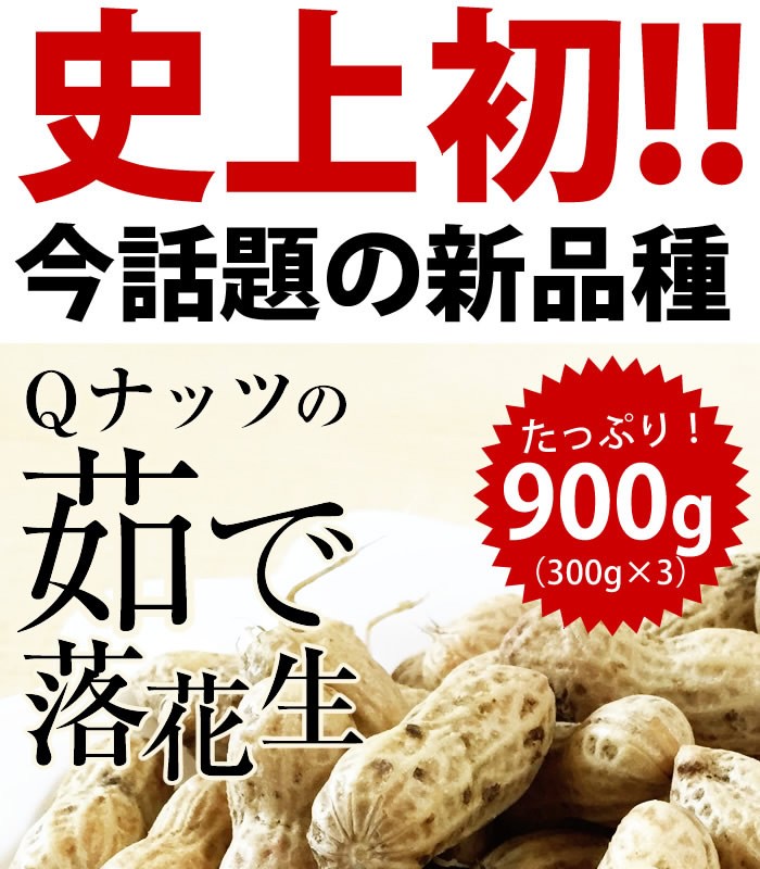 新豆 令和3年産 千葉県産 Ｑなっつ ゆで落花生 900g Qナッツ 2WEEKS0318 :rakkasei-019:小山田商店 - 通販 -  Yahoo!ショッピング