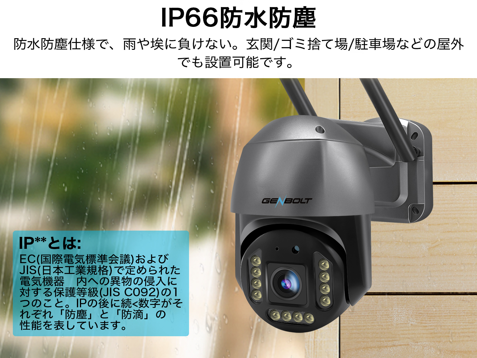 4K 防犯カメラ 屋外 ワイヤレス 工事不要 800万画素 監視カメラ WIFI カラー暗視 声光威嚇 見守り パンチルト AI人体検知 防水  遠隔監視 暗視撮影【GB213V】 : gb213v : GENBOLT防犯カメラ公式 - 通販 - Yahoo!ショッピング