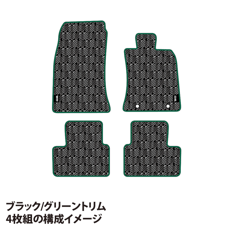 OZレーシング ラバーフロアマット 1台分(4枚組) アバルト 595 : OZ