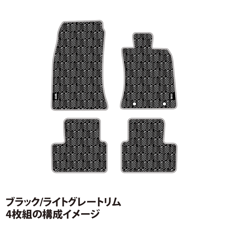 OZレーシング ラバーフロアマット 1台分(4枚組) アバルト 595 : OZ