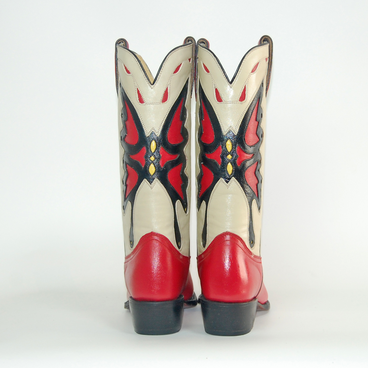 ウエスタンブーツ レディース 23.0 バタフライインレイ 本革