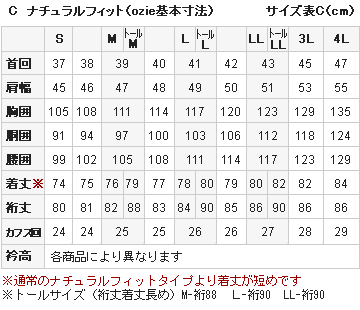 サイズ表