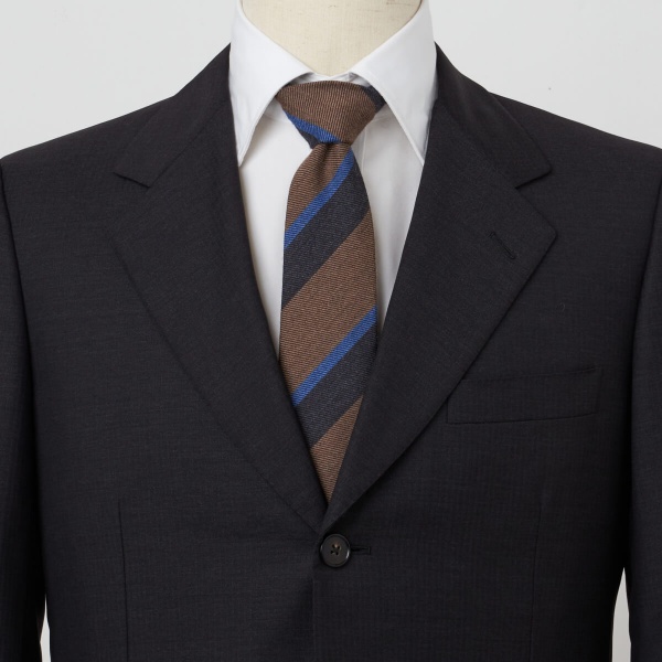 ozie（オジエ） ネクタイ ウールタイ ウール毛 シルク絹 ブラウン 茶色