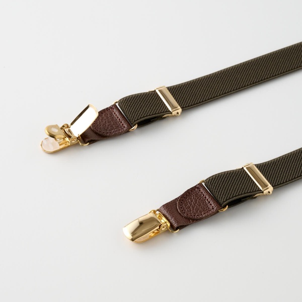 ozie（オジエ） サスペンダー メンズ レディース カーキ 緑 ALBERT